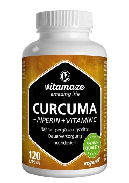 Vitamaze Kurkuma hochdosiert + Piperin + Vitamin C