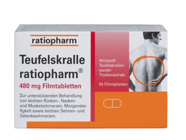 ratiopharm® Teufelskralle 480 mg Filmtabletten