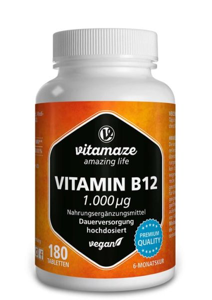 Vitamaze Vitamin B12 1000mcg hochdosiert vegan