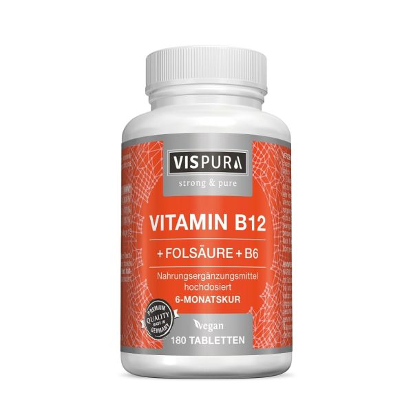 Vispura - Vitamin B12 1.000 µg hochdosiert + Folsäure + B6