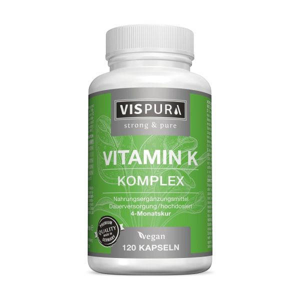 Vispura - Vitamin K Komplex hochdosiert K1 + K2 Menaquinon MK4 MK7