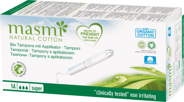 Masmi Organic Care - Bio Tampons Super mit Applikator